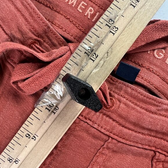 American Eagle Linen Blend Pants Women's 34x29* High Rise Wide Leg Orange Tag 12 - Picture 15 of 16